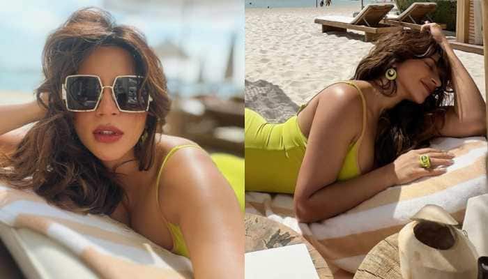 Shama Sikander Flaunts Her Perfect Curves In Neon-Yellow Monokini, Fans Call Her &#039;Sizzling&#039; 