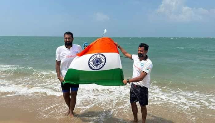 Indian Swimmers Conquer 32km Palk Strait In Grueling 10-Hour Open Water Expedition