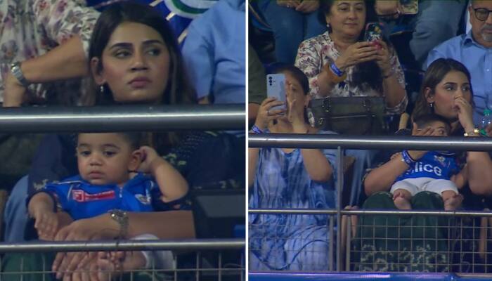 IPL 2024: Jasprit Bumrah's Wife Sanjana Ganesan Cheers For MI At Wankhede With Son Angad, Pics Go Viral