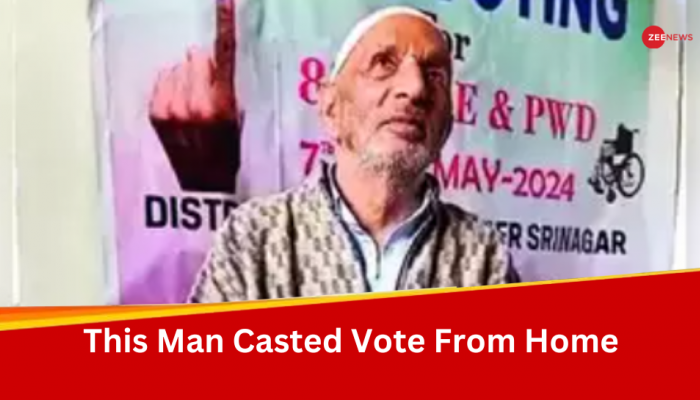 Meet Ali Rather, Visually Impaired Man, Who Casted Vote Using EC's Home Voting Facility In Kashmir Meet Ali Rather, Visually Impaired Man, Who Casted Vote Using EC's Home Voting Facility In Kashmir
