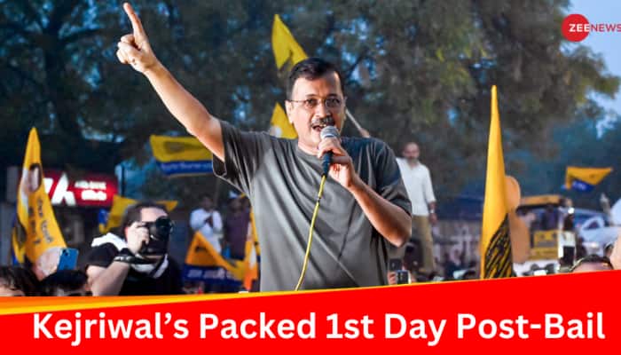 Kejriwal’s Packed 1st Day Post-Bail: Temple Visit, Press Meet And Roadshows Mark AAP’s Election Campaign