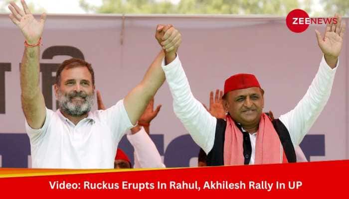 Video: Rahul Gandhi And Akhilesh Yadav Exit Prayagraj Rally Amid Ruckus By Congress, SP Workers