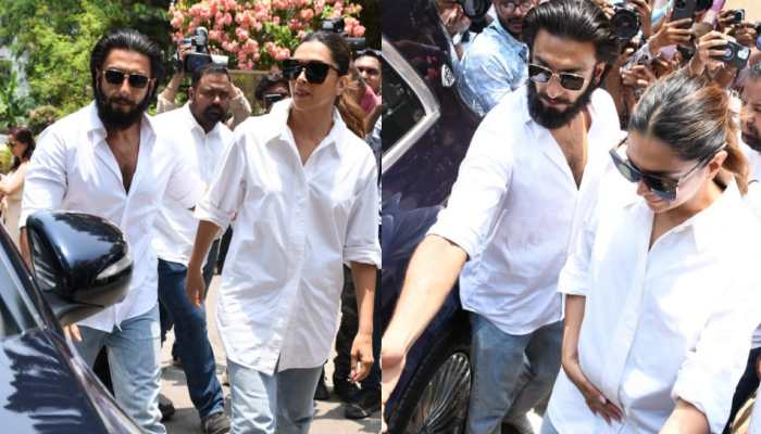 Deepika Padukone Flaunts Baby Bump As She Steps Out To Cast Vote, Ranveer Singh Protects Wifey Amid Crowd - Watch 