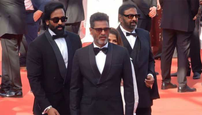 South Superstars Prabhudeva, Mohan Babu, Vishnu Manchu Walk Cannes 2024 Red Carpet