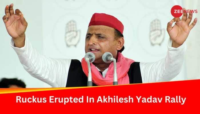 Stampede-Like Situation At SP Leader Akhilesh Yadav&#039;s Rally in Uttar Pradesh&#039;s  Azamgarh