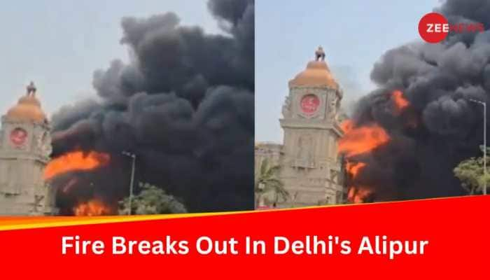 Massive Fire In Banquet Hall In Delhi&#039;s Alipur Sparks Huge Plume Of Smoke; Watch