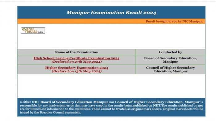 BSEM Result 2024: Manipur Board Class 10th Result DECLARED At manresults.nic.in- Check Direct Link Here