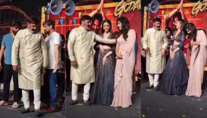 Actor-Politician Balakrishna Pushes Actress Anjali At &#039;Gangs of Godavari&#039; Event, Video Goes Viral - Watch 