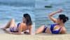 Mouni Roy Flaunts Her Perfect Curves In Sizzling Blue Bikini, Actress' Beach Clicks Go Viral 