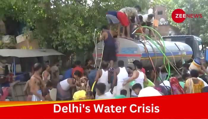 Watch: Amid Record Heat, Delhi's Water Crisis Worsens; Residents Fight Over Water Tankers