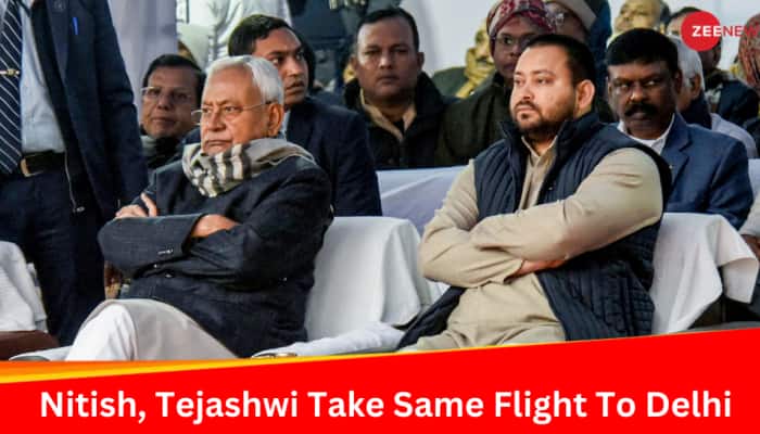 Nitish Kumar, Tejashwi Yadav Take Same Flight To Delhi For Key NDA, INDIA Bloc Meetings