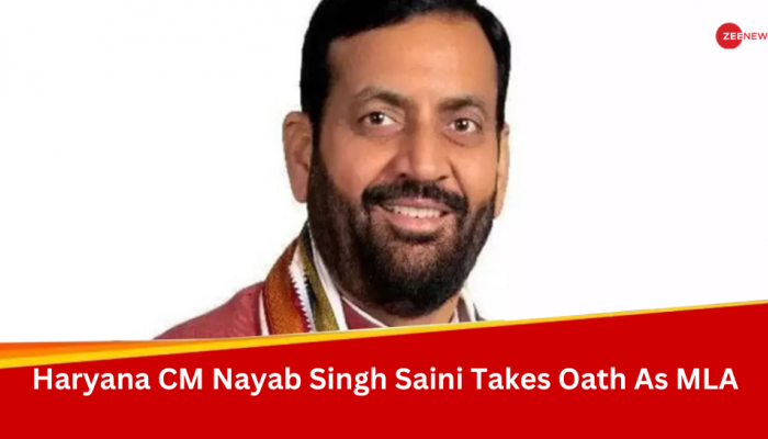 Haryana CM Nayab Singh Saini Takes Oath Of BJP MLA From Karnal Haryana CM Nayab Singh Saini Takes Oath Of BJP MLA From Karnal