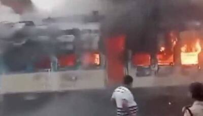 Bihar: Fire Engulfs Bogies Of EMU Trains In Lakhisarai