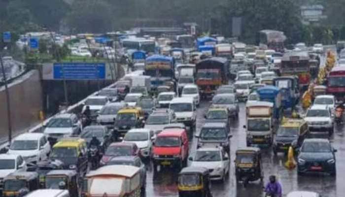 Heavy Rains In Mumbai; Traffic Affected On Ahmedabad Bound Highway 