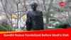  Mahatma Gandhi's Statue Vandalised By Pro-Khalistan Elements Ahead Of PM Modi's Visit To Italy, MEA Reacts