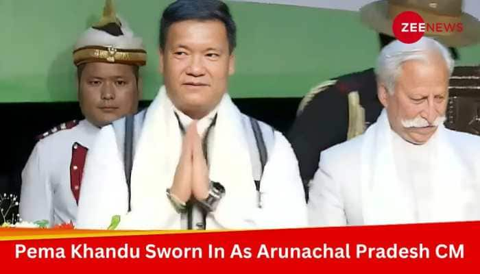 Pema Khandu Sworn In As Arunachal Pradesh CM For Third Consecutive Term