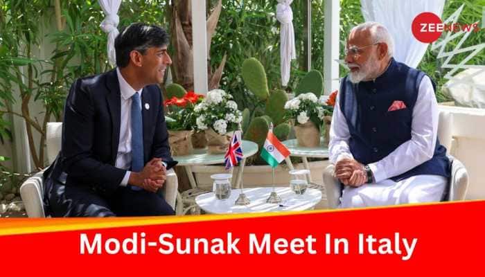 PM Narendra Modi Holds Bilateral Meeting With UK PM Rishi Sunak On Sidelines Of G7 Summit