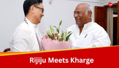 Parliamentary Affairs Minister Kiren Rijiju Meets Congress Chief Kharge