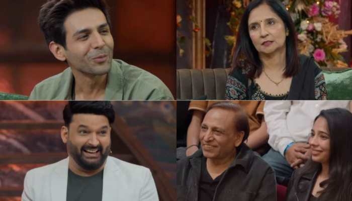 On Kapil Sharma&#039;s Show, Kartik Aaryan Gets Nervous After His Mother Wishes For A Doctor Daughter-in-Law - Watch
