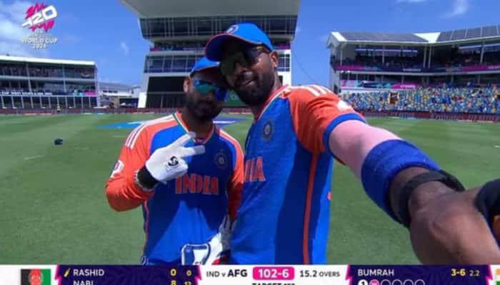 Rishabh Pant, Hardik Pandya Post Selfie Mid-Innings During India vs Afghanistan T20 World Cup 2024 Super 8 Match
