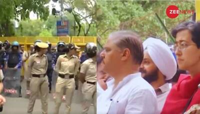 AAP Protest Near BJP's Headquarters In Delhi, Demands Kejriwal's Release