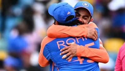 A Hug Of A Lifetime: Virat Kohli Hugs Emotional Rohit Sharma After Winning T20 World Cup 2024, Video Goes Viral - Watch