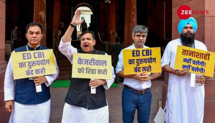 INDIA Bloc Protests ‘Misuse’ Of Probe Agencies Outside Parliament Today 