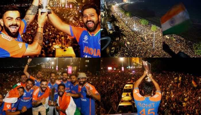 Team India's Homecoming: Mumbai Stages Perfect Welcome For T20 World Cup 2024 Champions - In Pics
