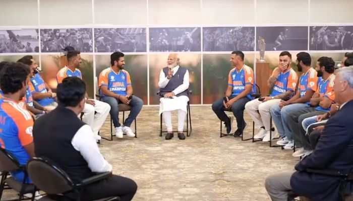 PM Modi&#039;s Humour Shines As Team India Celebrates T20 World Cup 2024 Victory, Video Goes Viral - Watch