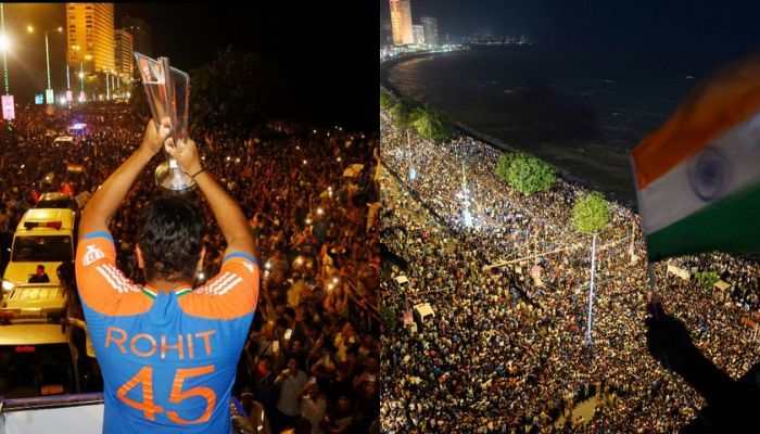 Stampede-Like Situation Outside Mumbai&#039;s Wankhede Stadium During Team India&#039;s Homecoming Celebration, Video Goes Viral - Watch