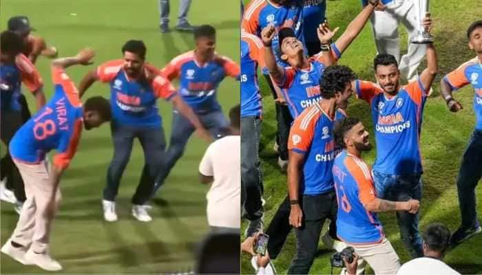 Virat Kohli, Rohit Sharma&#039;s Infectious Dance Sparks Team India&#039;s Joyous Celebration, Video Goes Viral