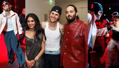 Justin Bieber Poses With Anant Ambani And Radhika Merchant, Shares Unseen Pics From Ambani Sangeet Ceremony 