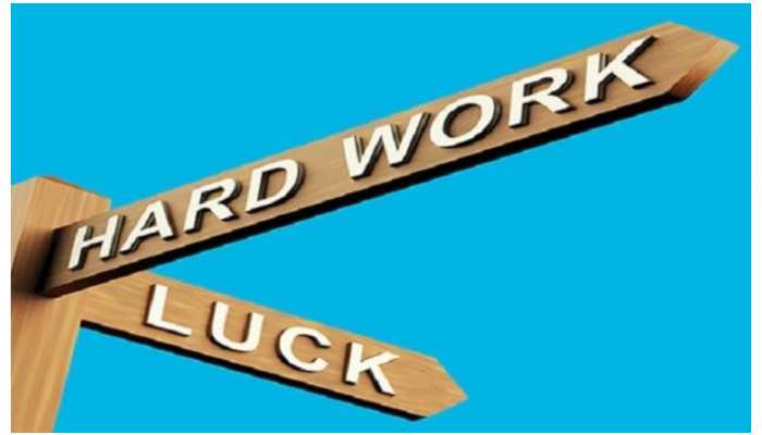 The Battle between Luck and Hard Work