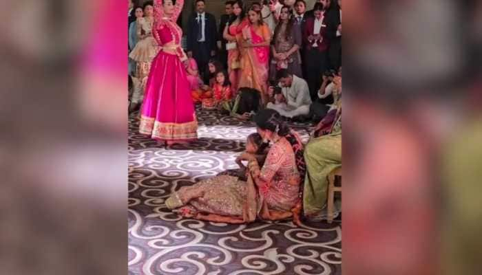 Radhika Merchant Sitting On The Floor Along With Isha Ambani&#039;s Daughter Aadiya From Her Wedding Festivities Is Priceless