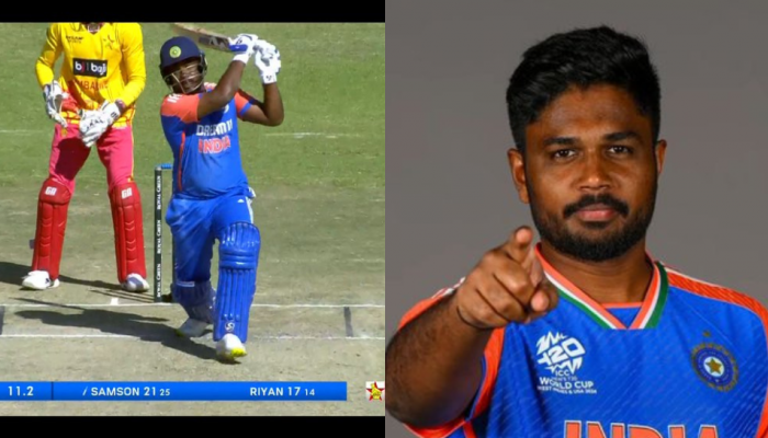 WATCH: Sanju Samson Smashes Humongous 110m Six, Sends Ball Out Of Stadium During IND Vs ZIM 5th T20I WATCH: Sanju Samson Smashes Humongous 110m Six, Sends Ball Out Of Stadium During IND Vs ZIM 5th T20I