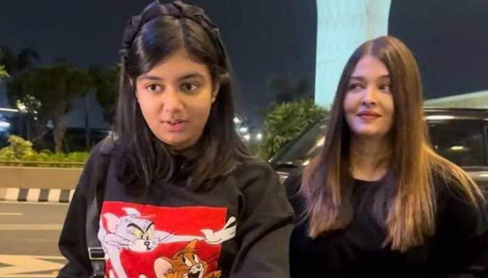 Aaradhya Bachchan Schools Paps To Be &#039;Careful&#039;, Jets Off Twinning With Mom Aishwarya Rai - Watch