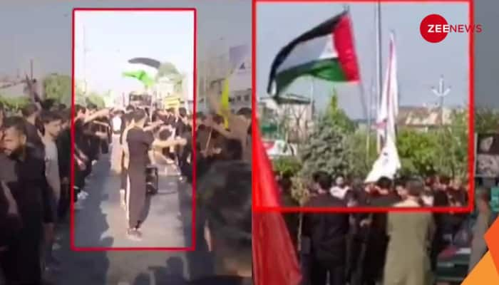 J&amp;K: Palestinian Flag Waved, Anti-US Slogans Chanted During Muharram Procession