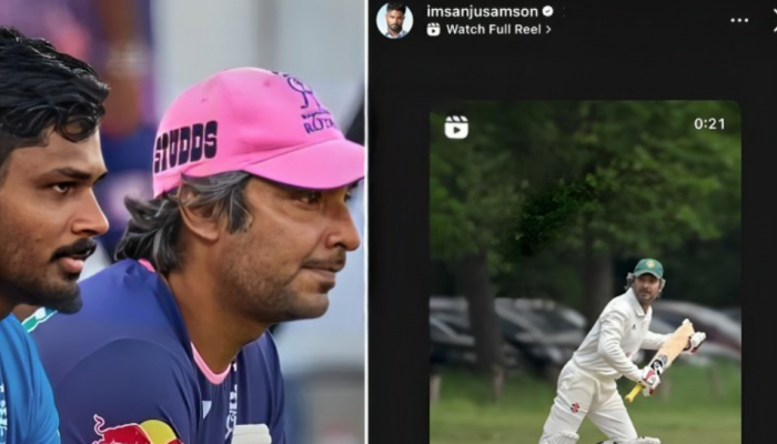 'It's A Dream...': Sanju Samson Reacts To Kumar Sangakkara Using His Bat, Video Goes Viral 'It's A Dream...': Sanju Samson Reacts To Kumar Sangakkara Using His Bat, Video Goes Viral