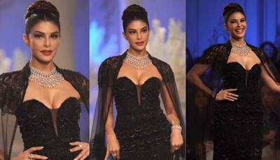 Jacqueline Fernandez Oozes Black Beauty Vibes At India Couture Week 2024 -WATCH 