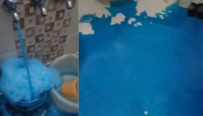 Viral Video Shows Blue Water Flowing From Taps In Delhi&#039;s Peeragarhi, Residents Suffer