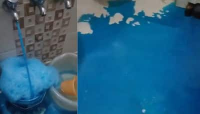 Viral Video Shows Blue Water Flowing From Taps In Delhi's Peeragarhi, Residents Suffer