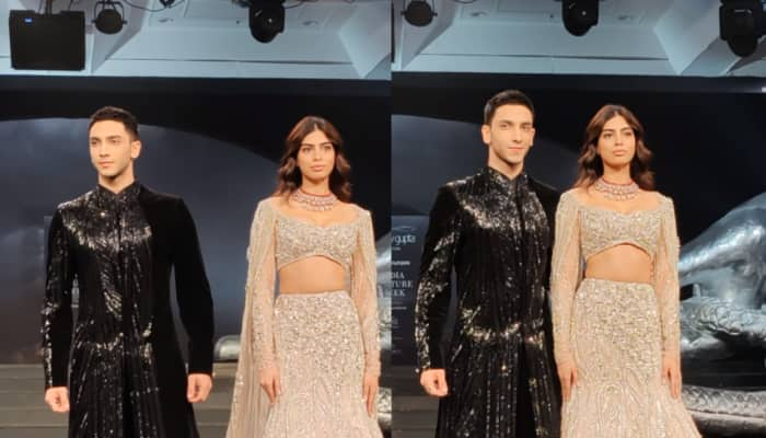 Gaurav Gupta&#039;s ICW 2024: Khushi Kapoor Ramp Walk With Rumoured Beau Vedang Raina