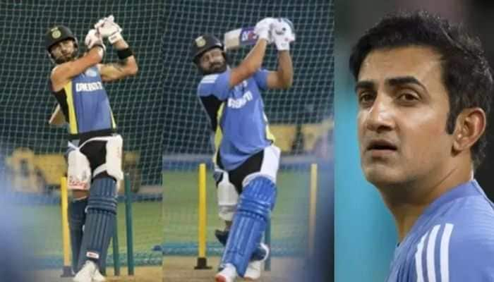 Gautam Gambhir&#039;s Reaction Goes Viral As Rohit Sharma &amp; Virat Kohli Hit Huge Sixes Ahead Of India vs Sri Lanka 1st ODI - Watch