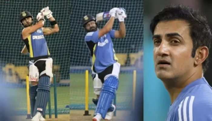 Gautam Gambhir's Reaction Goes Viral As Rohit Sharma &amp; Virat Kohli Hit Huge Sixes Ahead Of India vs Sri Lanka 1st ODI - Watch
