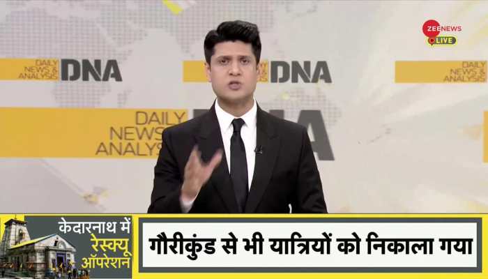 Zee News' helicopter reporting amidst the devastation in Kedarnath