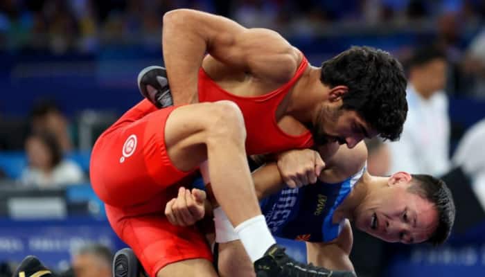 Paris Olympics 2024: India's Aman Sehrawat Storms Into Semi-Finals With Technical Superiority Win In Men's 57kg Event
