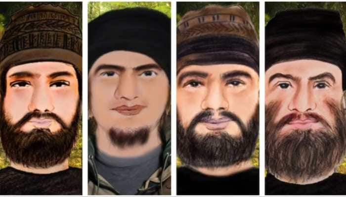 J&amp;K Police Releases Sketches Of Terrorists, Announces Rs 5 Lakh Reward