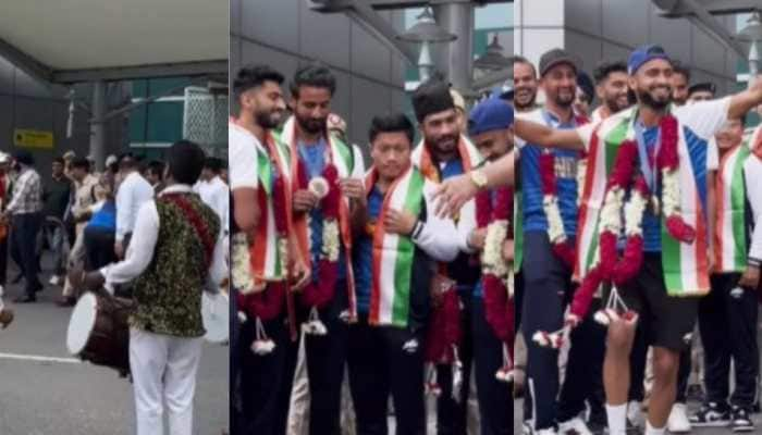 Indian Men’s Hockey Team Receives Heroic Welcome After Winning Medal At Paris Olympics 2024- WATCH