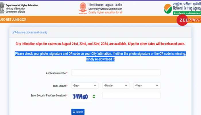 NTA UGC NET2024 Exam City Slip Released At ugcnet.nta.ac.in- Check Direct Link Here