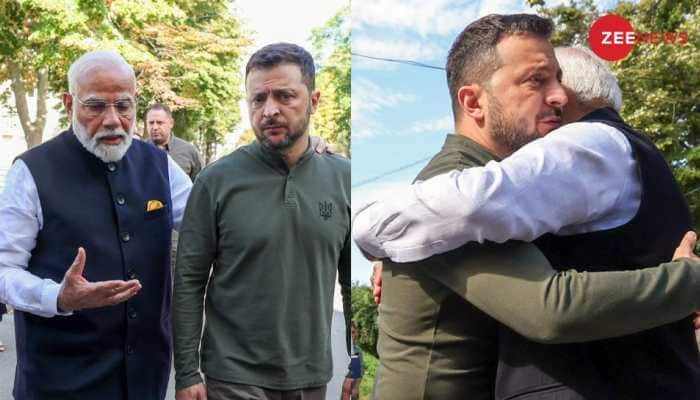 Watch: PM Modi Greets Ukraine President With Hug, Zelenskyy Gets Emotional